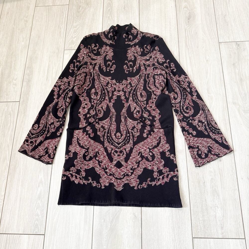 Free People Modern Love Pocket Mini Dress Tunic Mock Neck Sweater Size Large - Picture 10 of 10